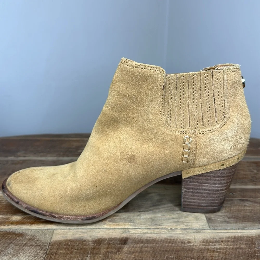 Steve Madden Tinker Tan Leather Ankle Boots Womens Size 8